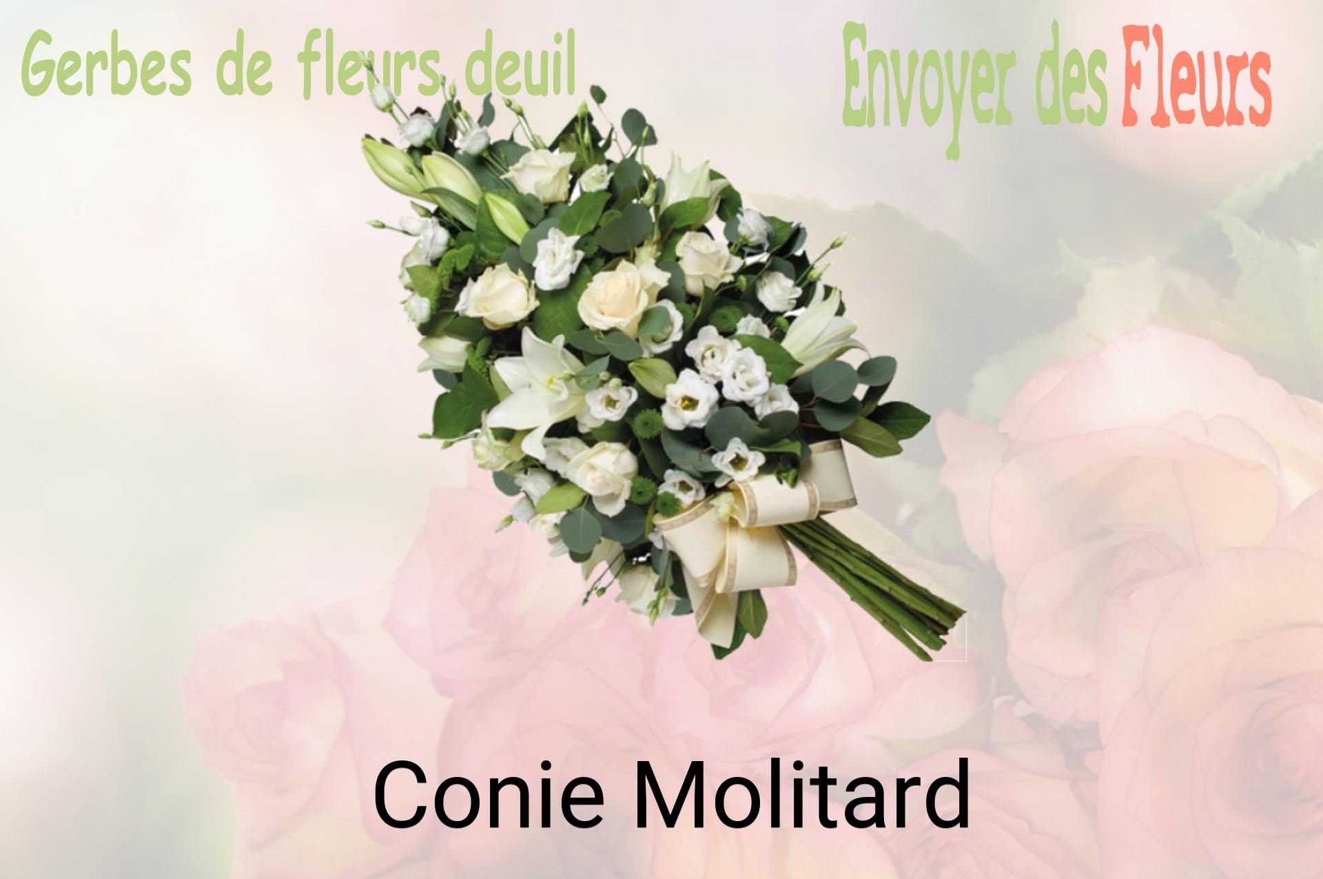 Gerbe de fleurs de deuil livrée à Conie-Molitard